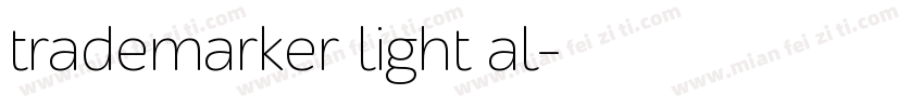 trademarker light al字体转换